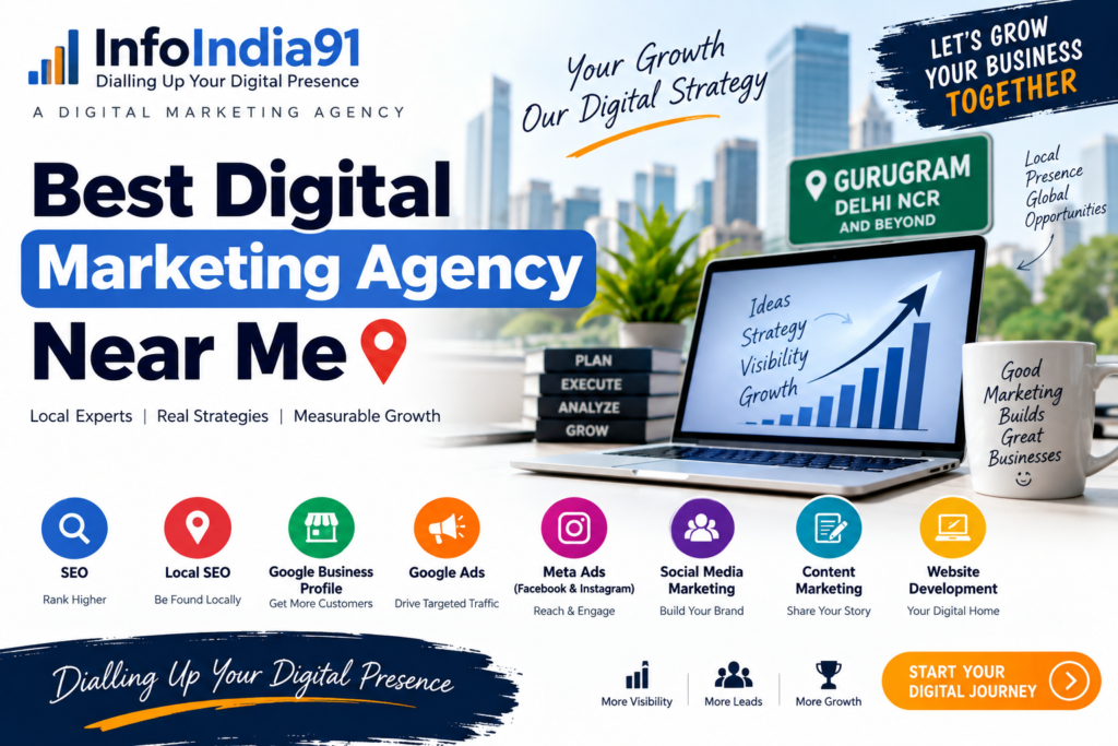 Best digital marketing agency near me – InfoIndia91 in Gurugram and Delhi NCR